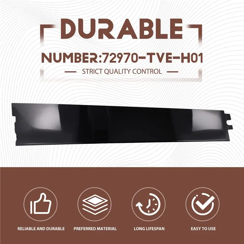 A73X-For Honda Accord 2018-2022 72970-TVE-H01 후면 좌측 도어 필러 몰딩 트림 프레임 액세서리 자동차 창 장식 액세서리