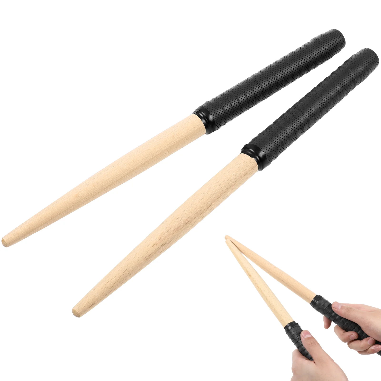 Pair of Drum Sticks Wood Tip Drumsticks Maibachi Drumsticks Taiko Drum Master Sticks for Kids and Beginners