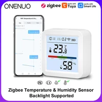 Smart Tuya ZigBee Home Temperature Humidity Sensor with BackLight LCD Works With Google Assistant and Need Tuya Zigbee Hub