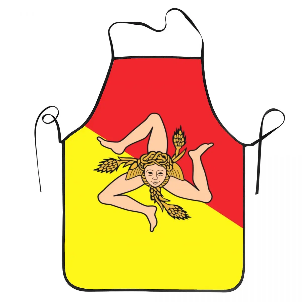 Italian Island Sicilia Flag Kitchen Chef Cooking Baking Grembiule Donna Uomo Italia Siciliano Bediera Tablier Cuisine For Giardinaggio