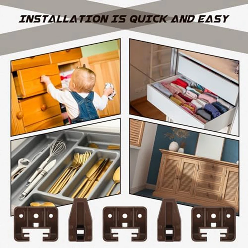 20Set Drawer Slides And Guides Drawer Replacement Part Undermount Slides Stopper For Center Mount Durable