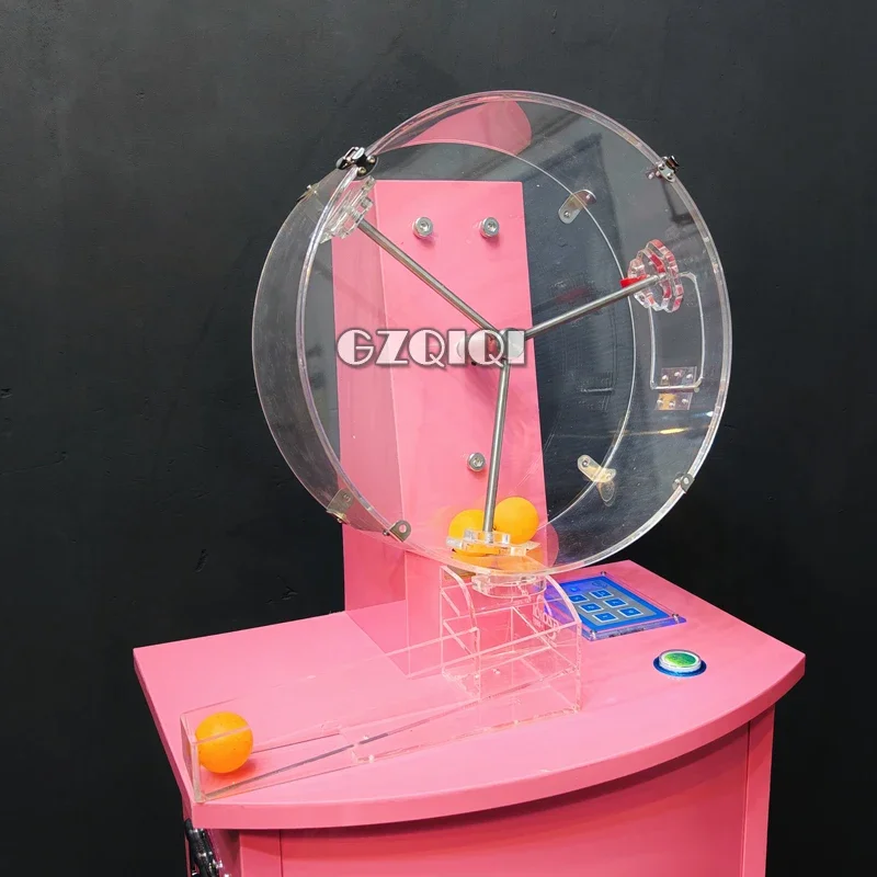50 balls pink automatic bead shaker bingo lottery machine betting two-color ball