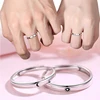 1Pair Kitten Couple Rings Cute Sliver Open Ring For Women Men Adjustable Finger Rings Romantic Lovers Anniversary Jewelry Gift 6