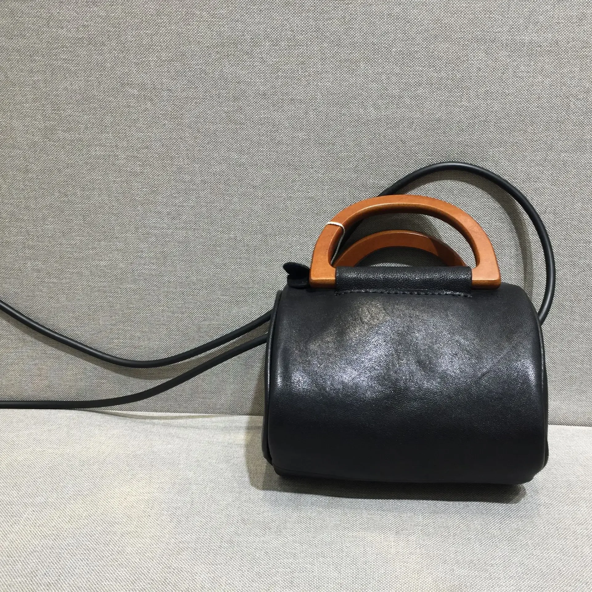 

Leather Handbags Small Women's Bags Vintage Genuine Leather Bags For Women Shoulder Crossbody Bag Black Cowhide Purse