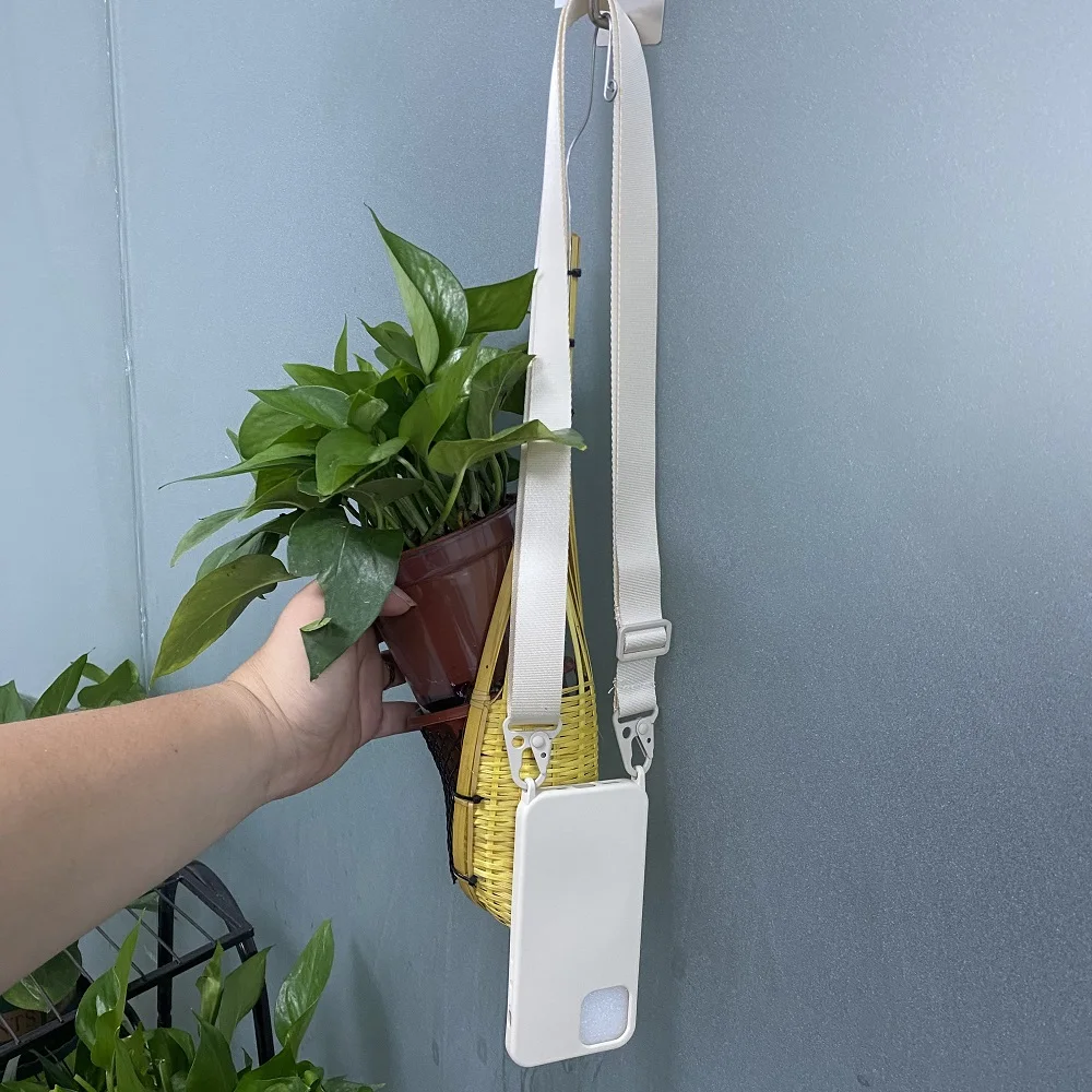 조절 가능한 목 코드 전화 스트랩 거치대 전화 걸이식 코드 전화 끈, 다채로운 나일론 목걸이 어깨 로프