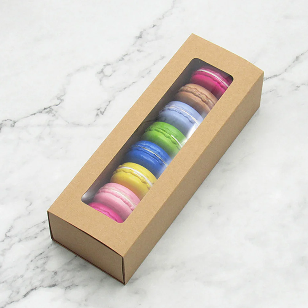 Macaron Box Paper Pastry Boxes Packing Cake Packaging Simple Macron Puff Storage Bakery Cases Practical