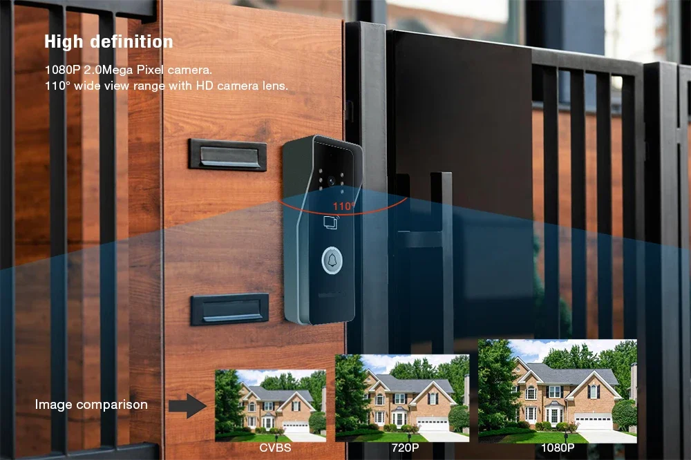 Hayway 10 " Tuya WiFI Smart 1080P Video Intercom System With Mobile Detection IPS Full Touch Monito ID Access Control Unlocking