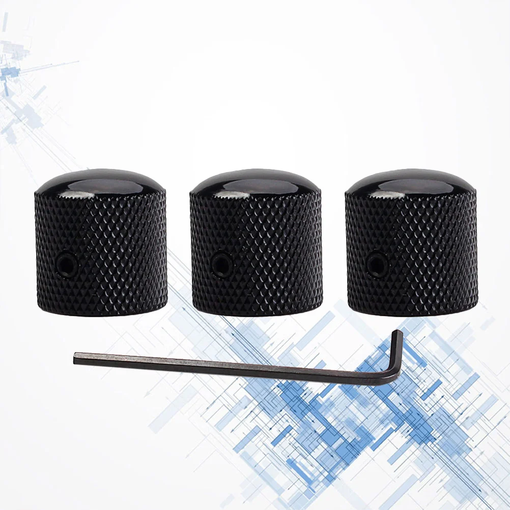 

3pcs Guitar Volume Tone Knobs Metal Guitar Sound Knobs Volume Tone Control Knobs Replacement for Electric Guitar