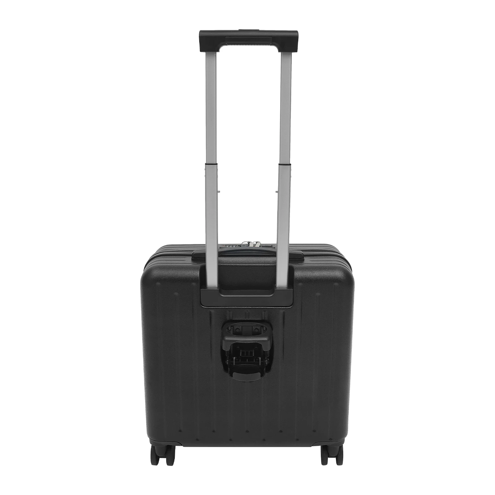 Schwarzes ABS 18-Zoll-Handgepäck mit Frontöffnung und multifunktionalem Gepäckfach für Bordgepäck mit Vorderfach Reisekoffer – Detail 10