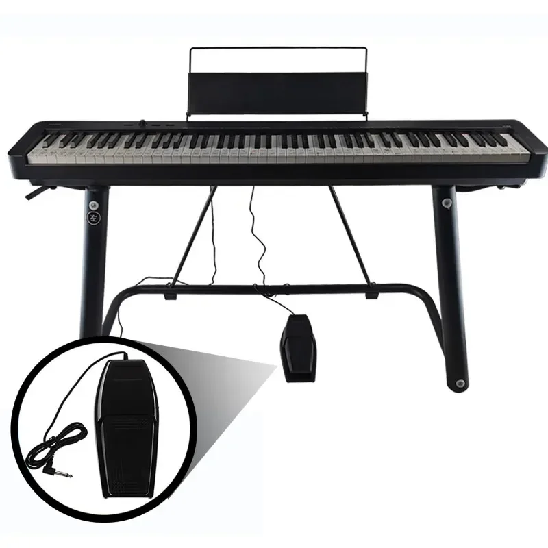 Universal electric piano keyboard, synthesizer pedal electronics
