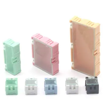 Scatola di Stoccaggio per Componenti SMD SMT IC, Contenitore Trasparente in Plastica per Resistori e Chip, Organizzatore Multiuso