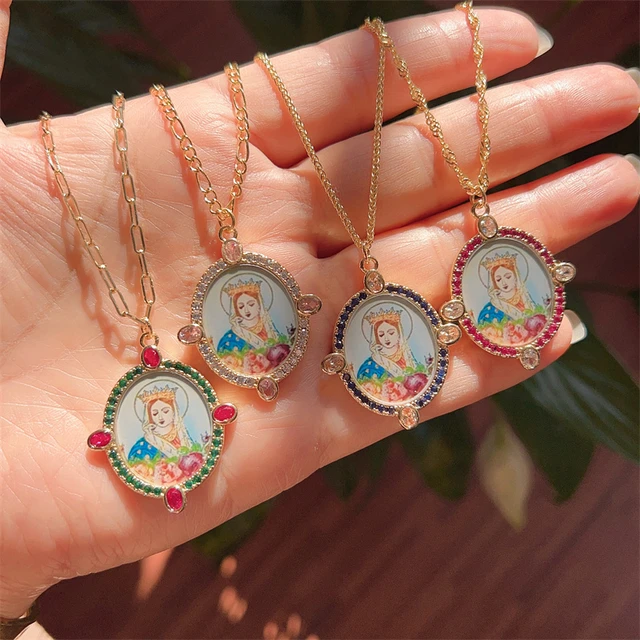 2023 Hot Sale New Believers Christian Virgin Mary Convex Round