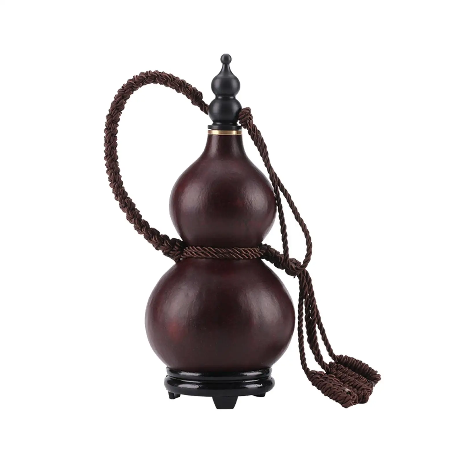 Gourd Water Bottle Beeswax Waterproof Hollow Calabash Wine Gourd Drinking for Camping Interior Drinks Holder Home Ornament