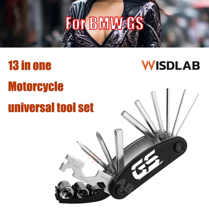 

For BMW GS 13 in 1 Bike Bicycle Multi Repair Tool Set Kit Hex Spoke Cycle Screwdriver Tool Wrench Mountain Cycle Tool Sets Black