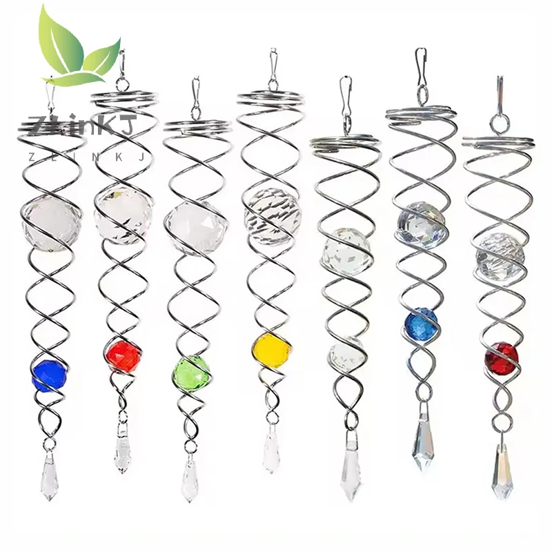 

Sun Catcher Wind Spinner Decorative Spiral Spiral Wind Spinner Gazing Ball Spiral Tail Wind Spinner Stabilizer Hanging Crystals