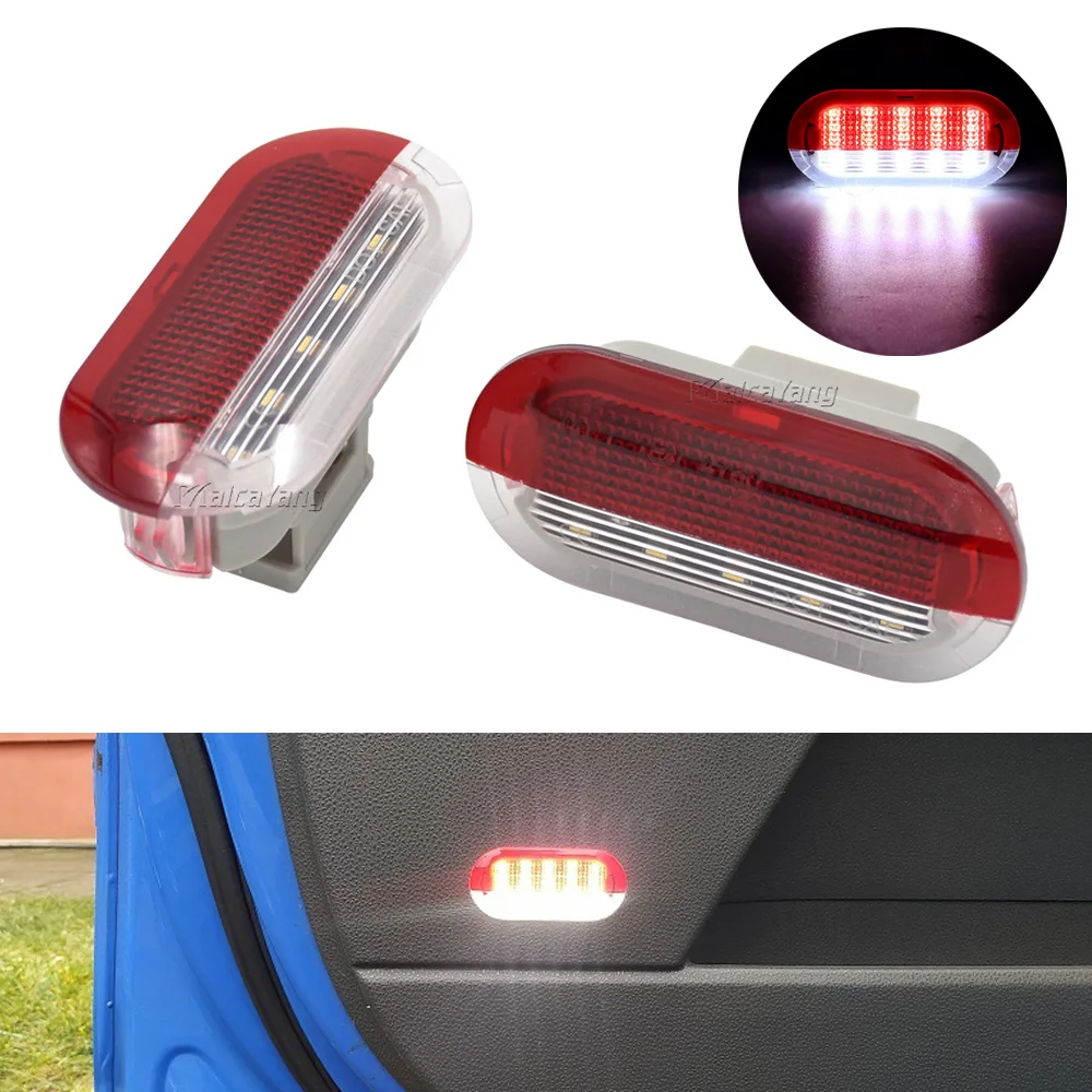 

2 светодиодный т. светодиодные приветственные двери для VW Golf MK3 MK4 Beetle Jetta Bora Polo Sharan Vento Touran Skoda Octavia автомобильный Стайлинг