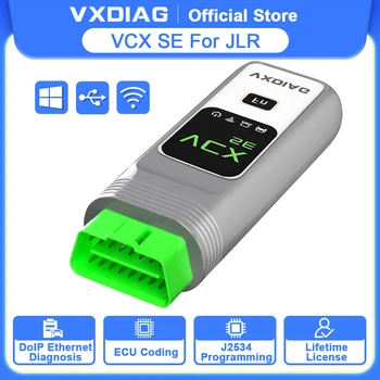 VXDIAG VCX SE For JLR DoIP Car OBD2 Scanner Diagnostic Tool ECU Coding J2534 Programming for Jaguar Land Rover Pathfinder SDD 1
