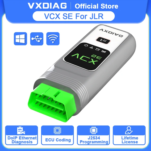 VXDIAG VCX SE For JLR DoIP Car OBD2 Scanner Diagnostic Tool ECU Coding J2534 Programming for Jaguar Land Rover Pathfinder SDD 1