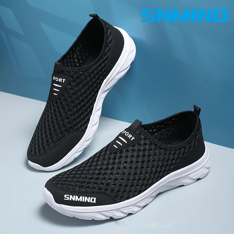 

2024 Summer Men's Fishing Shoes Breathable Men's Lightweight Sports Anti Slip Men's Fishing Outdoor Walking Shoes