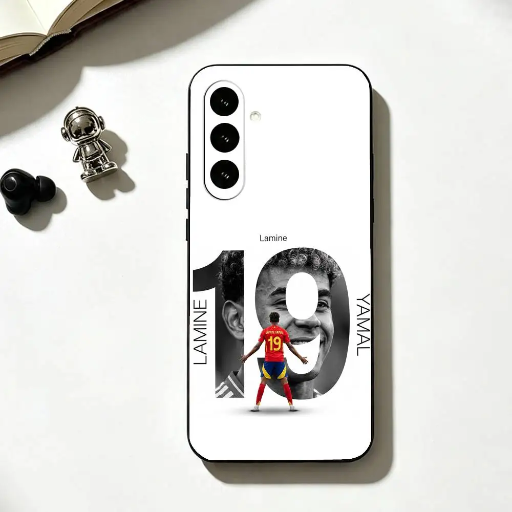 Lamine Yamal Football Star Black Silicone Phone Case