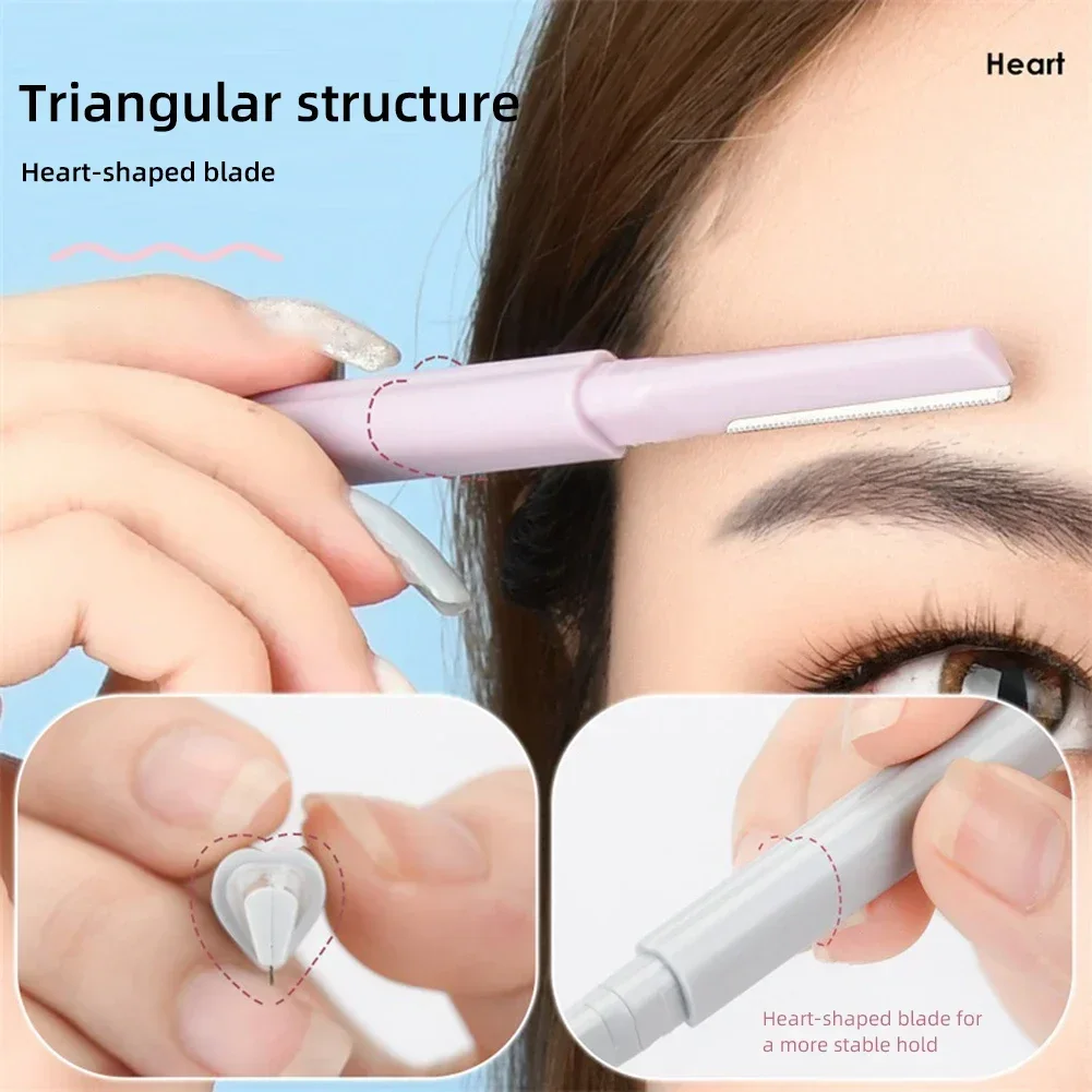 Double-ended Eyebrow Trimmer Blade Safe Professional Folding Eyebrow Knife Face Hair Removal Scraper Shaver Makeup Beauty Tools