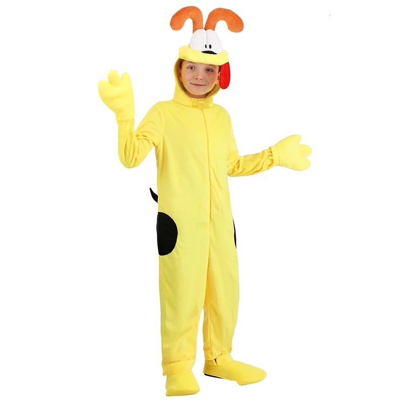 

Children Cute Yellow Cartoon Dog Halloween Costume Jumpsuit Kids Odie Costume