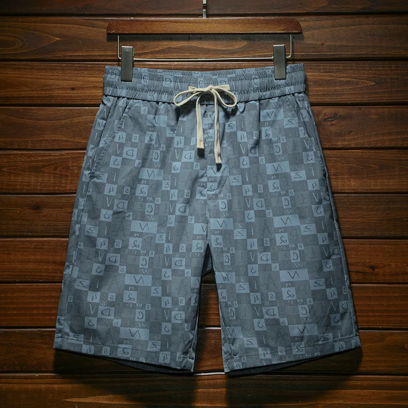 Fashion Printed Shorts Men's Summer Loose Stretch All-Match Home Men's Breathable Beach Pants Casual Outdoor Shorts