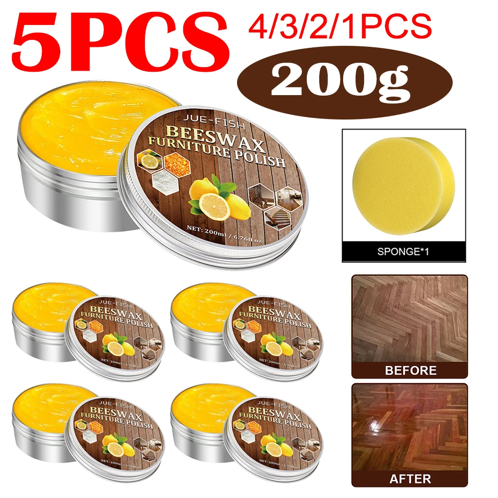 Wood Wax Furniture Polishing Wax Natural Furniture Repair Agent Waterproof Wood Door Maintenance Wax Home Use