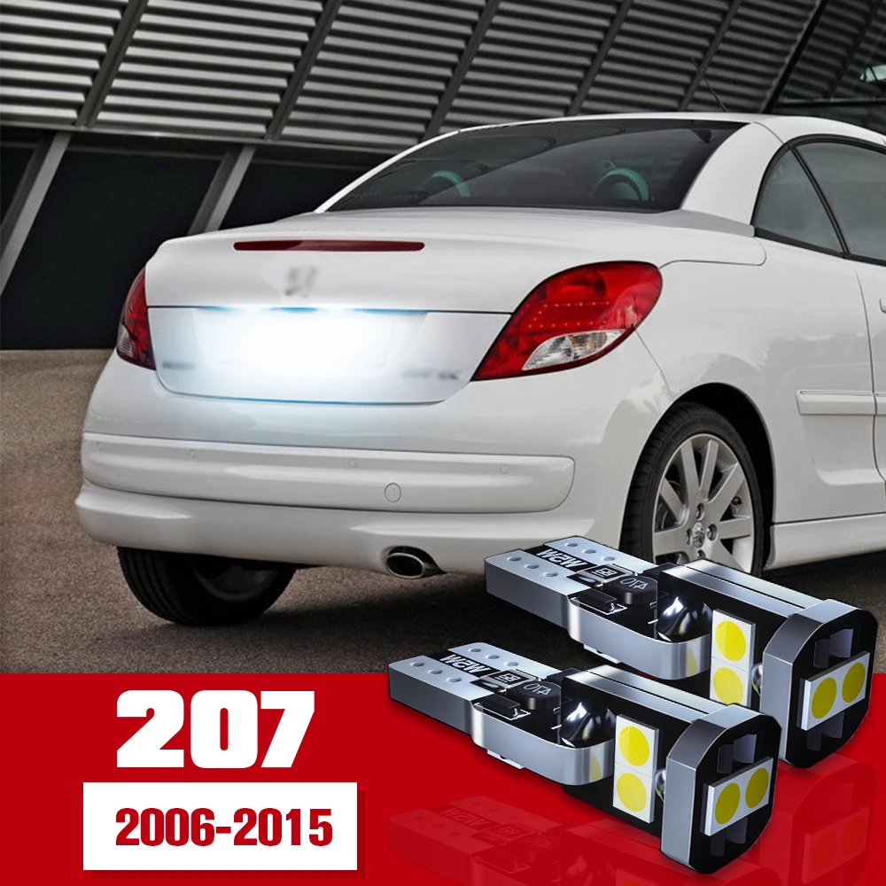 

2pcs License Plate Light Accessories LED Bulb Lamp For Peugeot 207 CC SW 2006 2007 2008 2009 2010 2011 2012 2013 2014 2015