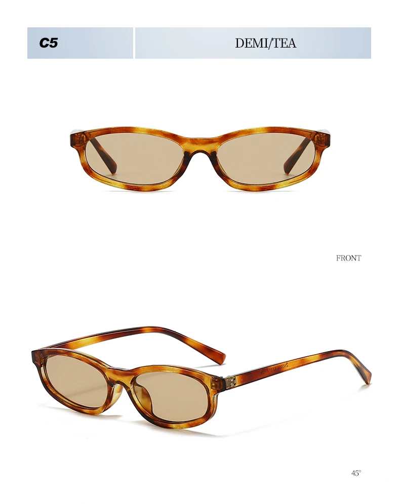 4 stücke Mode Einfache Kleine-Rahmen Oval Sonnenbrille für Frauen Marke Designer Brillen Täglichen Vielseitige Sonnenschirm Sonnenbrille weibliche – Detail 15