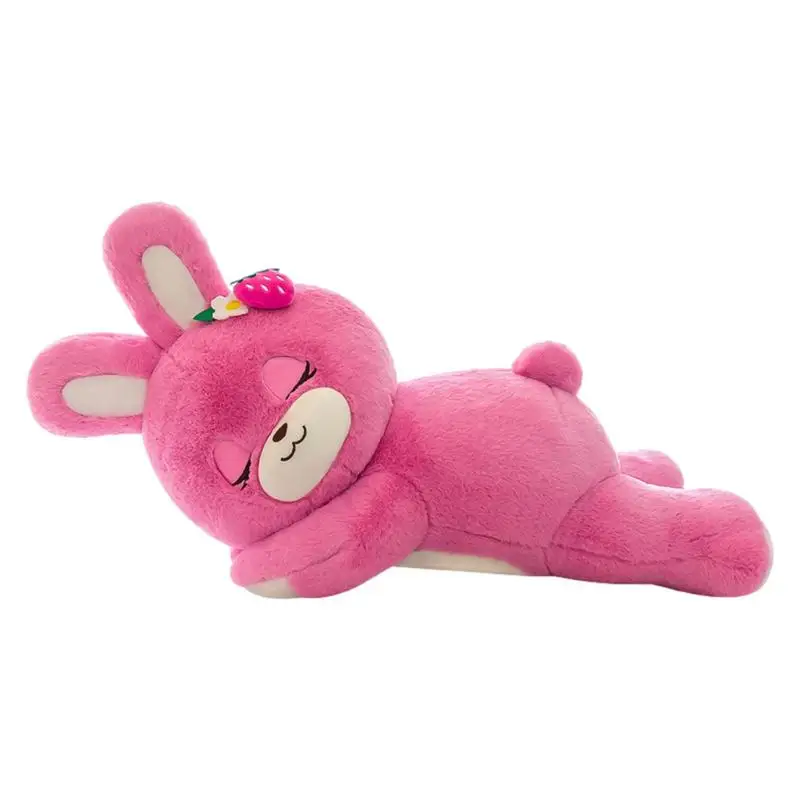 

Strawberry Rabbit Plush Cute Rabbit Plush Stuffed Animals 19.68inch Rabbit Plush Toys Realistic Soft Cuddly Weighted Animal Toys