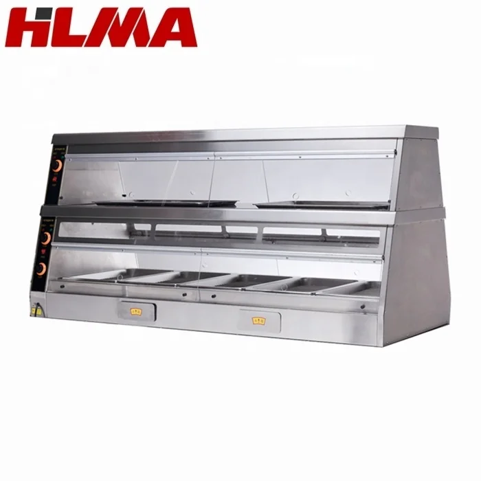 

Stainless Steel Countertop Restaurant Food Cabinet Display For Fast Food