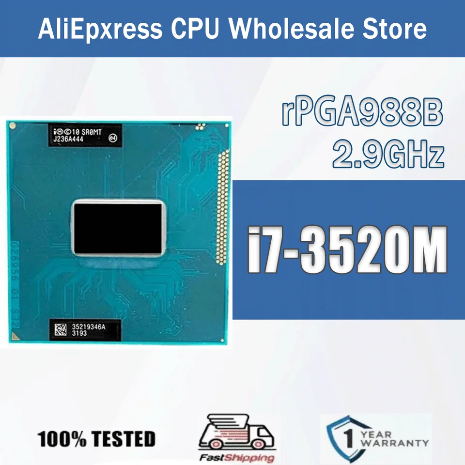 Intel Core i7-3520M SR0MT Processor Dual-Core Socket G2 rPGA988B