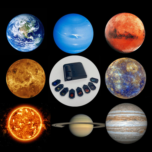 Projection Lamp Moon Earth Galaxy Light Projector with 8pcs Light Sheets Background Atmosphere Light Party Photo Props