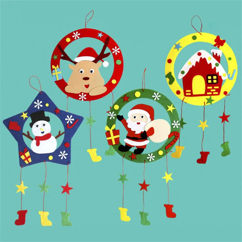 

Present Christmas Gifts Children Art Handmade Christmas Decoration Handcraft DIY Eva Wreath