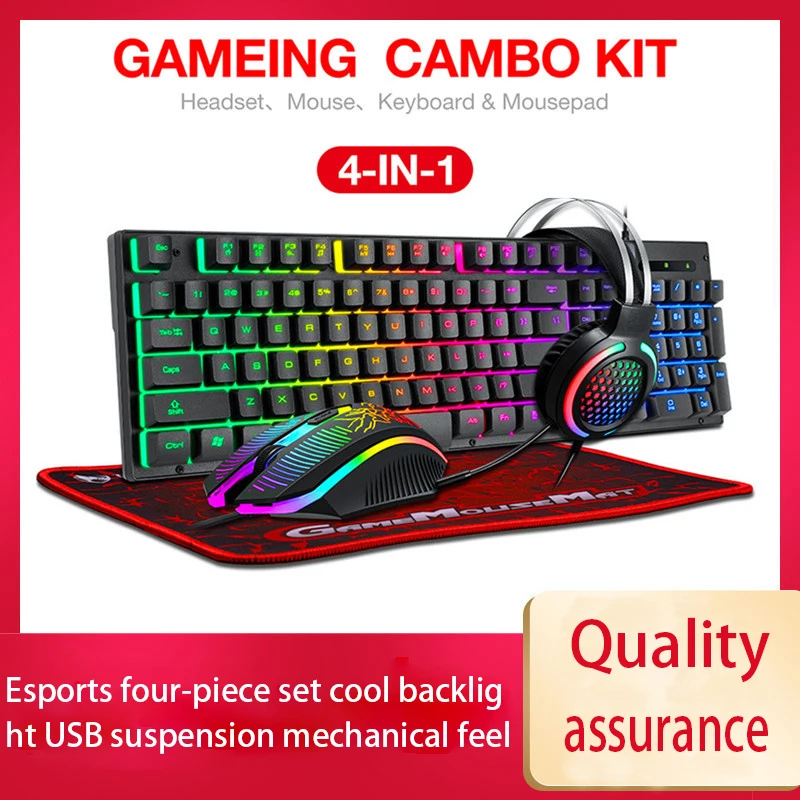 thunderwolf-tf400-game-four-piece-luminous-game-set-keyboard-mouse-headset-rgb-mouse-and-keyboard-computer-accessories