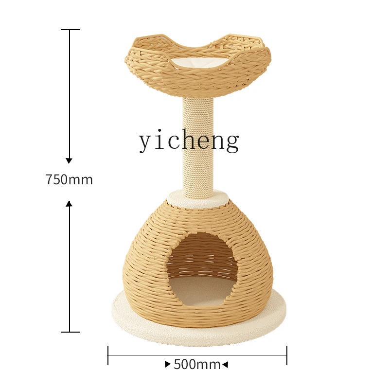 

Tqh Cat Climbing Frame Small Cat Toy with Nest Four Seasons Universal Scratching Board