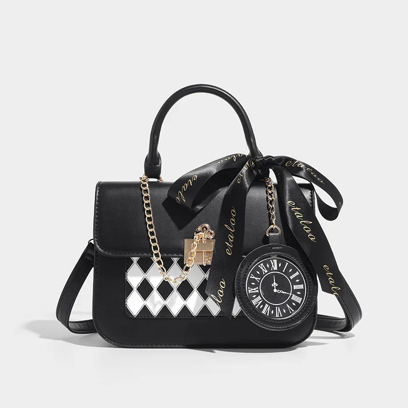 Fashion anime shoulder bag lightweight acrylic brooch display stand JK fashion daily use and collection