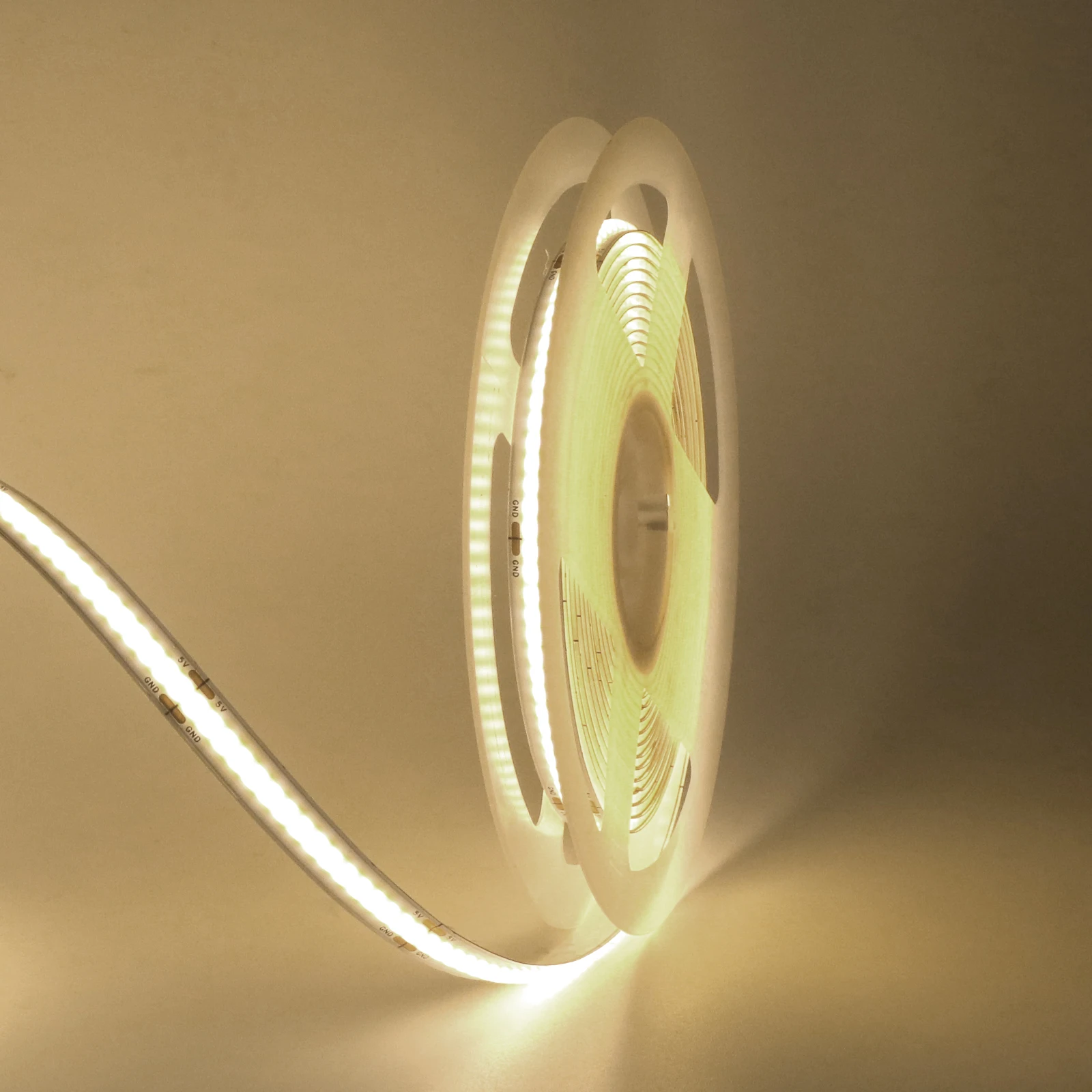 ตัวเลือกสินค้า COB LED Strip ยืดหยุ่น สีธรรมชาติ สำหรับตกแต่งห้องนอน TV Backlight