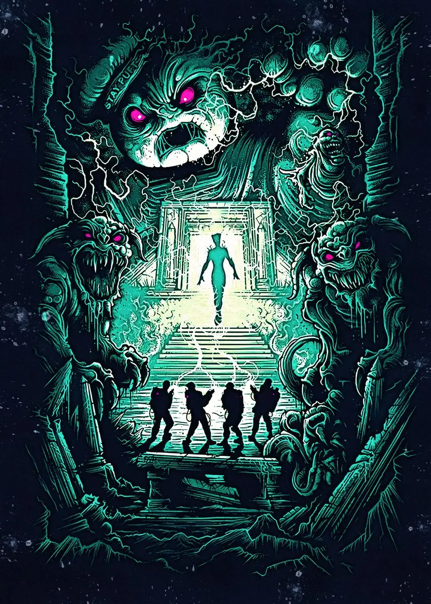 thumbnail image 1 of Classic Ghostbusters Movie Poster Canvas Painting Print Ghostbusters Game Artwork Wall Art Picture for Room Home Bar Decoration, 1 of 5