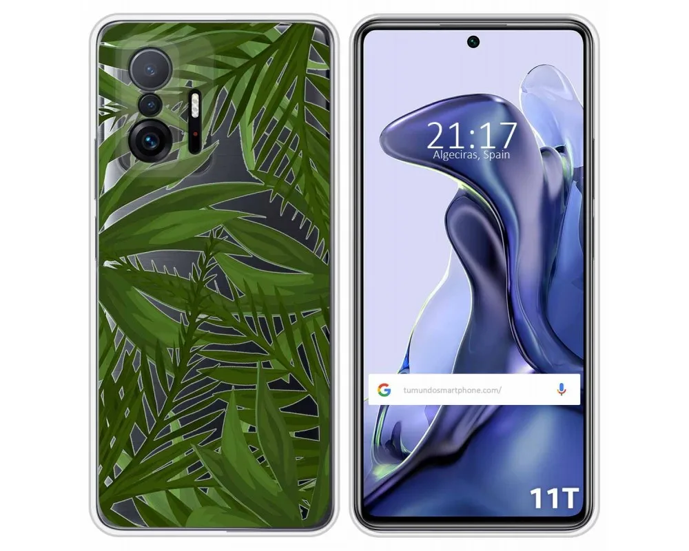 Transparent silicone case for Xiaomi 11T 5G / Pro design jungle drawings | Мобильные телефоны и аксессуары