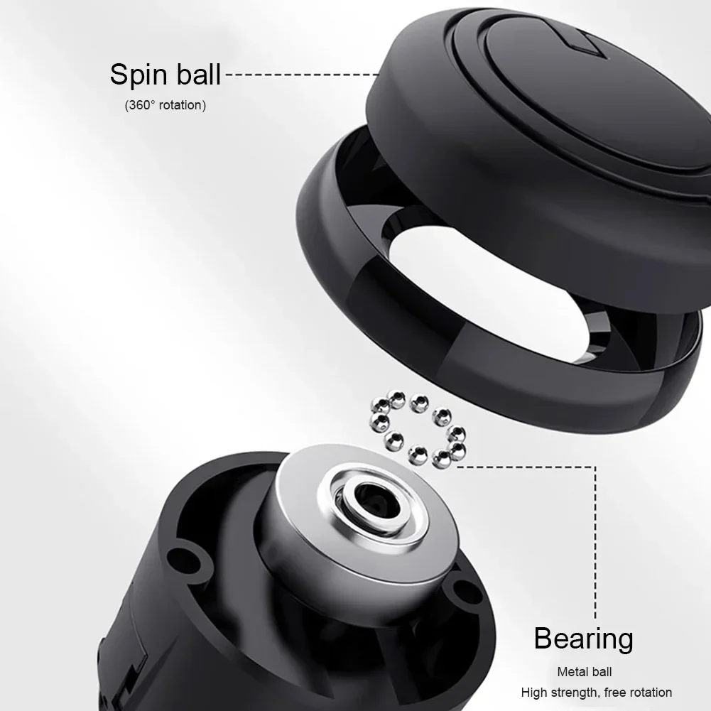 Universal 360° Rotation Steering Wheel Booster Knob with Metal Bearing