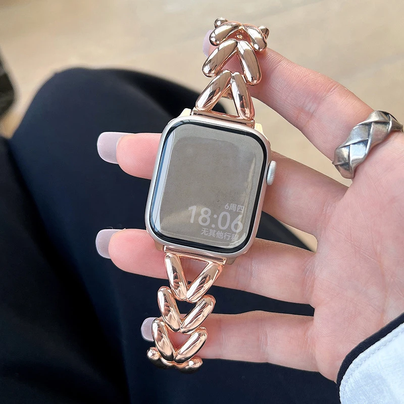 Starlight Metal Lady Strap - Elegant Zinc Alloy Watch Band
