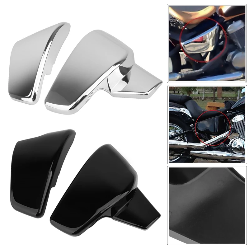 1 Pair Motorcycle Left Right Side Fairing Battery Protection Guard Cover For Honda  Vlx 600 Vt 600 C Cd Shadow Steed Vt400 99-08