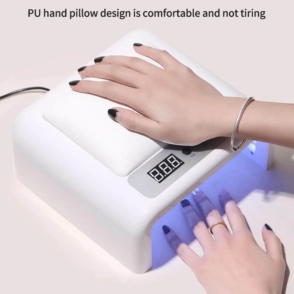 접이식 UV LED 네일 램프 및 건조기 (72개 비드, 고출력 빠른 경화, 젤 네일용)