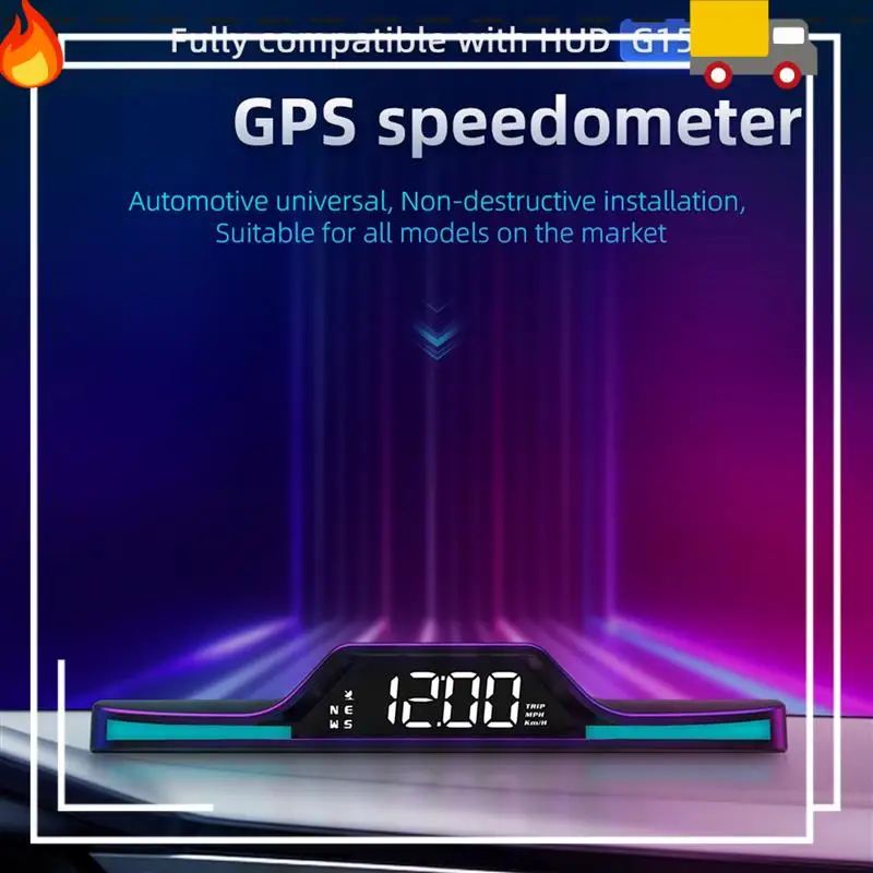 G15 HUD Head-Up Display GPS Speeding Alarm Driving Speed Car Display Universal Parts Accessories