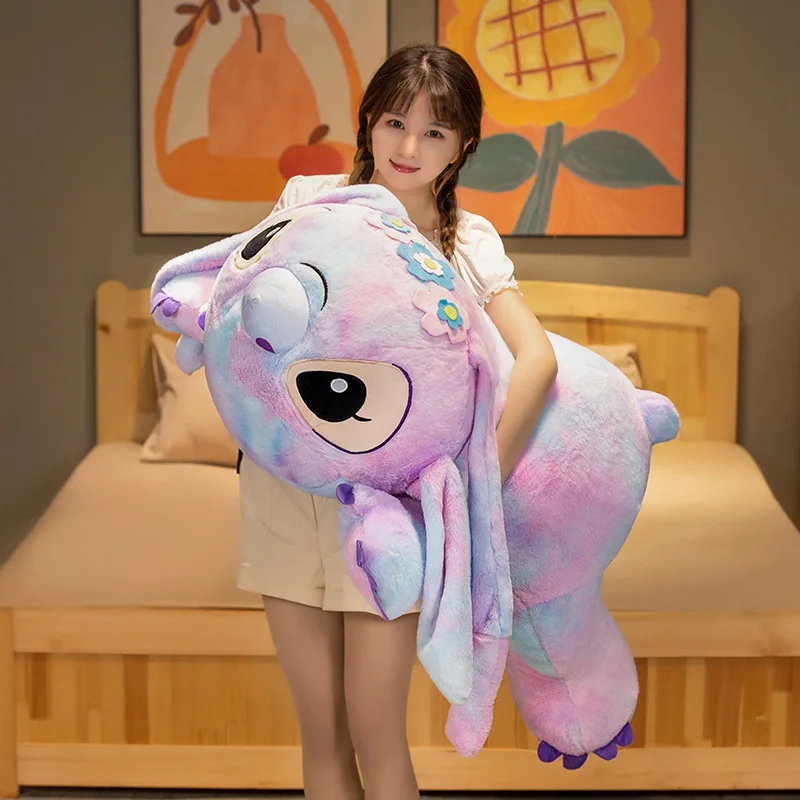 100cm Disney Lilo and Stitch Plush Toys Cartoon Anime Plushie Purple Pink Angel Dolls Pillow Soft Stuffed Xmas Gift for Kids