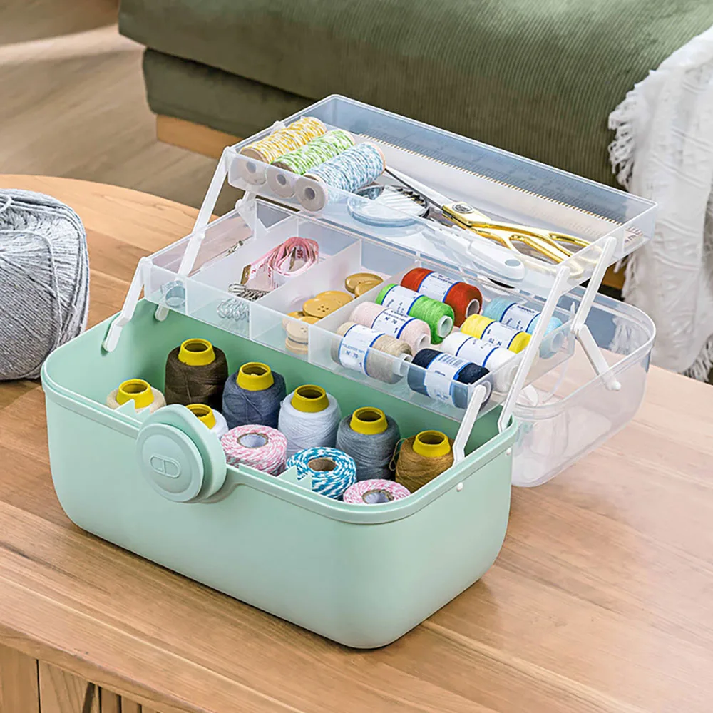 Sewing Kit Box For Adults Beginners Sewing Kits Accessories Home Box Stitching Repair Kit Compartments