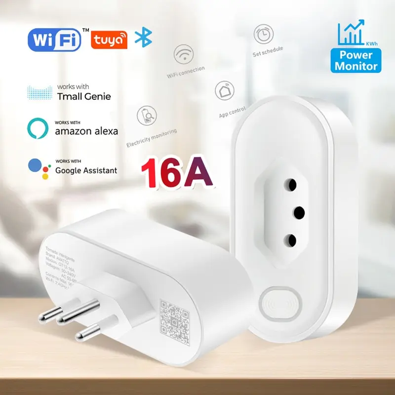 Remote Control Switch Tuya Works with Alexa Google Home Electrical Power  Wall Plug Socket Smart Home Automation WiFi Plug - China WiFi Socket, Smart  Socket