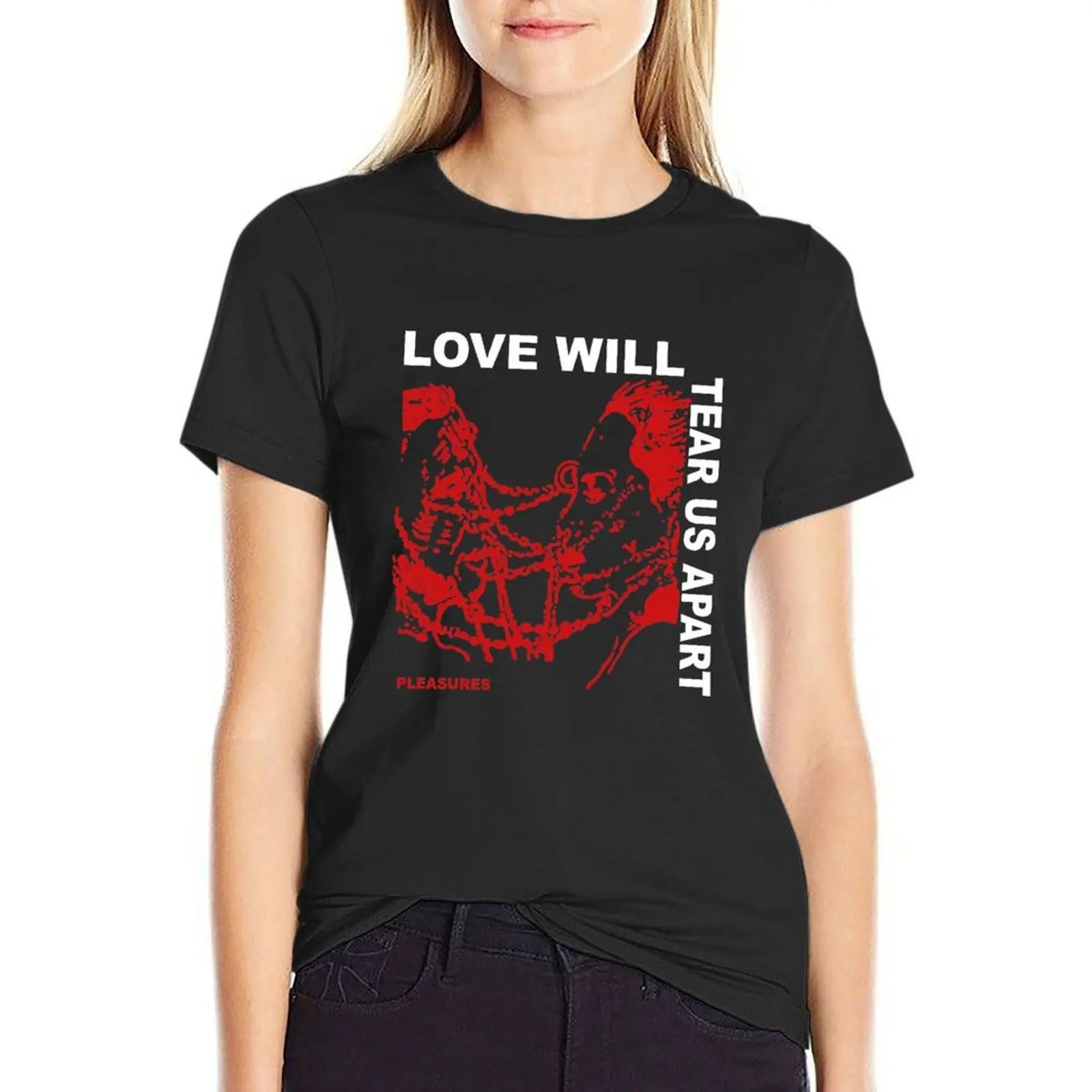 

Love will tear us apart T-Shirt oversized summer tops animal print shirt for girls Women's tee shirt